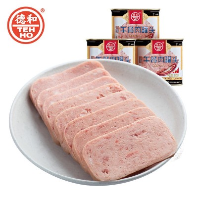 云南德和午餐肉罐头340g火腿罐头云腿午餐肉即食火锅零买 整箱批发2听图4