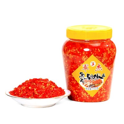湖南军杰农家剁辣椒1.1kg每瓶一箱6瓶湖南湘菜农家剁椒大瓶炒菜用 2瓶图5