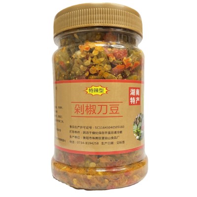 农家脆爽湖南特产剁辣椒香辣香辣脆刀豆400克瓶腌制酸辣脆下饭菜  2瓶图5