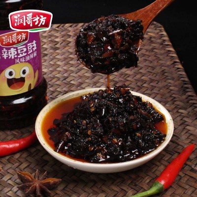 润哥坊香辣豆豉酱拌饭酱湖南特产下饭菜辣椒酱炒菜调味蘸料拌面酱 1瓶图4