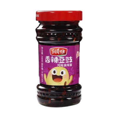 润哥坊香辣豆豉酱拌饭酱湖南特产下饭菜辣椒酱炒菜调味蘸料拌面酱 1瓶图5