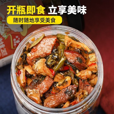 腊肉外婆菜下饭菜梅菜酱雪里蕻梅干菜酱料拌饭酱拌面酱瓶装 1瓶图4