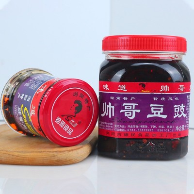 湖南特产湘帅哥豆豉1000g风味油辣椒酱下饭菜瓶装浏阳豆食豆鼓干 1瓶图4