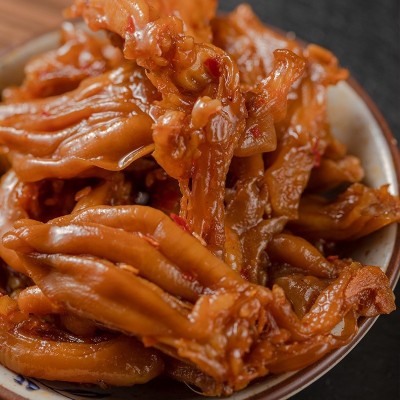 嗨比吖去骨鸭掌锁鲜香辣酱香无骨鸭脚爪脱骨零食小吃卤味休闲食品 2包图3