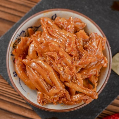 嗨比吖去骨鸭掌锁鲜香辣酱香无骨鸭脚爪脱骨零食小吃卤味休闲食品 2包图4
