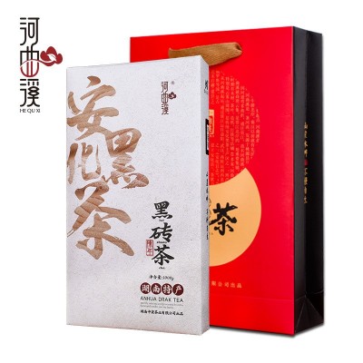 湖南特产茶叶安化黑茶 黑砖茶1000克河曲溪安化黑茶砖茶厂家直批 1片图4