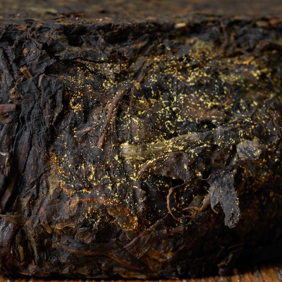 湖南安化黑茶厂家批发金花茯砖茶2斤装高山原生手筑安华特产茶叶 2片图3