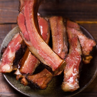 湖南特产农家柴火烟熏土猪腊排骨腊肉非四川贵州腊味腊肉50 0g排骨 1袋图3