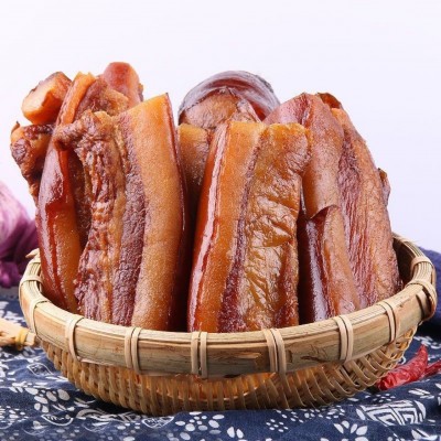 湖南特产农家腊肉自制烟熏肉风干老腊肉土猪后腿肉咸偏肥腊肉 1件图3