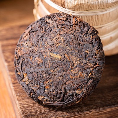勐海古树普洱茶厂家批发布朗山大树熟茶云南七子饼普洱茶整提批发1饼图2