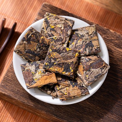 云南厂家直发小方片白茶片定制桂花白茶茉莉白茶玫瑰白茶小方片茶1件图3