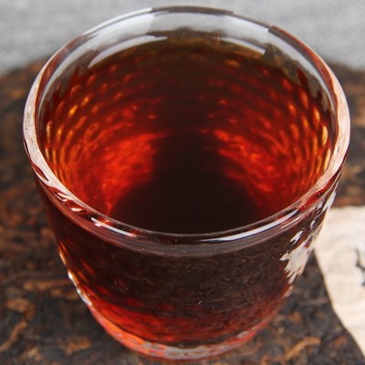 批发宫廷普洱 合昌轩普洱茶 班章金芽 普洱七子饼茶 金芽熟茶1饼图4