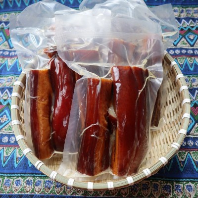 湖南特产传统柴火烟熏偏肥腊肉一斤装湘味咸肉整箱批发   1袋图2