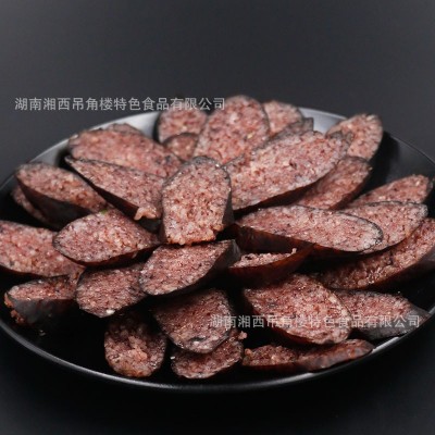【小额批发】湖南湘西特产土家血粑农家传统血灌肠糯米血肠300g袋 2件图3