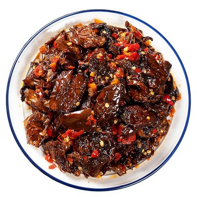 农家特产香辣茄子扎茄子榨油淋酱香茄子皮下饭菜拌饭下酒菜批发 1瓶图5