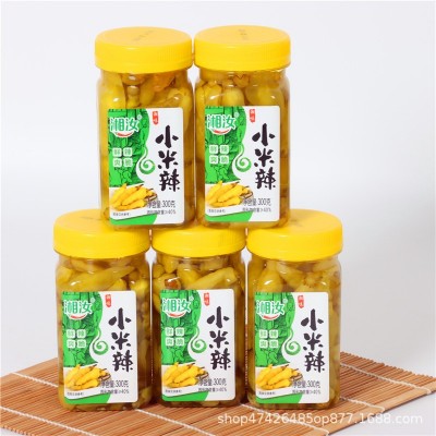 湘汝小米辣300g瓶装鲜辣爽脆泡椒朝天椒烹调酱腌辣椒商超整件批发 4瓶图5