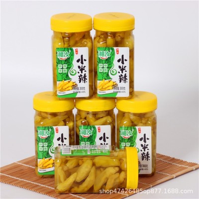 湘汝小米辣300g瓶装鲜辣爽脆泡椒朝天椒烹调酱腌辣椒商超整件批发 4瓶图2
