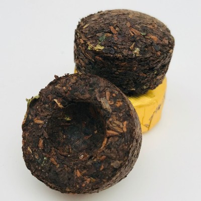 云南普洱 茶叶 糯米香小沱茶陈年普洱糯香熟茶迷你小金沱茶叶一斤图3