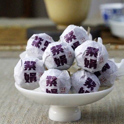 批发云南勐海紫娟紫茶紫芽紫鹃龙珠茶7克独立装大叶古树普洱生茶1包图5