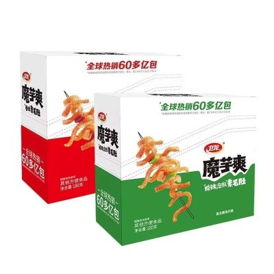 卫龙魔芋爽盒装素毛肚 香辣酸辣辣条180g/12包网红魔芋解馋零食 1盒图3