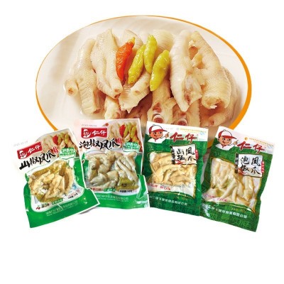 重庆风味仁仔休闲食品80克泡椒凤爪鸡爪 麻辣零食 整箱70包 5包图5