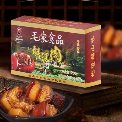湖南韶山特产汤妈妈毛家食品毛氏红烧肉200g东坡肉真空装加热即食 2盒图3