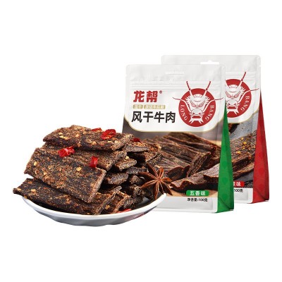 龙帮食品牦牛故事风干牛肉干100克袋装 办公室牛肉休闲零食批发2袋图4