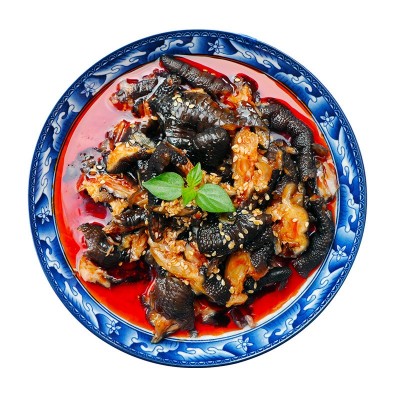麻辣无骨鸡爪红油黑鸡爪凉菜半成品酒店专用摆摊批发即食乌 鸡鸡爪2g图5