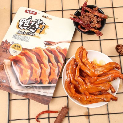 翘嘟嘟鸭掌香卤62g香辣卤味鸭爪鸭脚掌独立包装宿舍休闲零食小吃 1袋