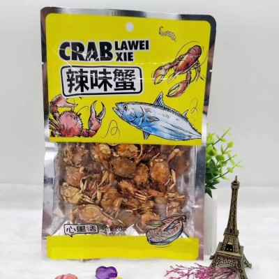 心里话辣味蟹甜辣海味零食香脆即食 螃蟹皮皮虾袋装下酒菜 10包图2