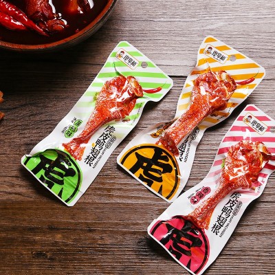 廖掌柜香烤鸭翅根40g网红零食即食休闲小吃鸡肉熟食蜜汁鸭小腿 1袋图5