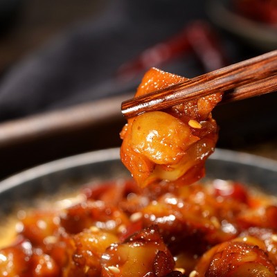 掌中宝麻辣鸡脆骨即食小吃办公休闲零食香辣新鲜辣子鸡肉2袋图2