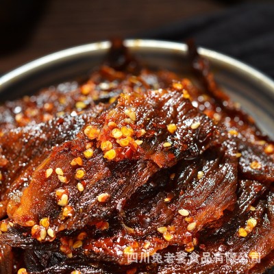 麻辣火边子牛肉 厂家自贡特色休闲牛肉熟食一件代发2袋图2