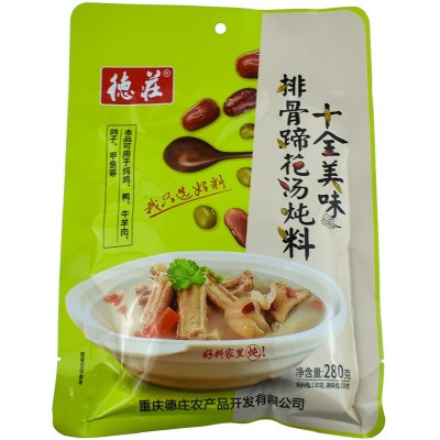 德庄十全美味土鸡野山菌排骨猪蹄炖汤料280g家用清汤火锅三鲜底料 2袋图3