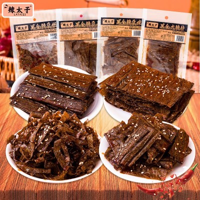 辣太子黑金辣条组合湖南特产网红大辣片豆皮豆卷豆丝追剧解馋小吃 1包