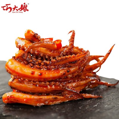 巧大娘酱爆鱿鱼16g 湖南特产麻辣零食小吃整盒休闲食品香辣鱿鱼 1盒图3