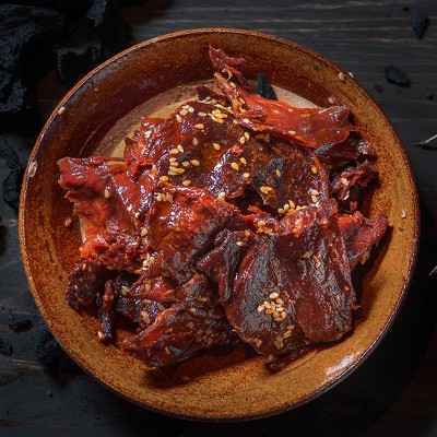 火边子牛肉风干四川自贡美食特产私房菜零食麻辣小吃五香牛肉片2袋图2