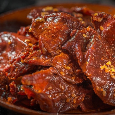 火边子牛肉风干四川自贡美食特产私房菜零食麻辣小吃五香牛肉片2袋图5