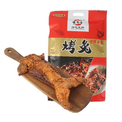 厂家直供手撕烤兔整只兔子肉四川特色冷吃兔批发麻辣熟食一件代发2袋图3