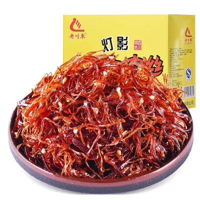 老川东灯影牛肉丝260g盒装麻辣零食工厂代发风干熟食即食 牛肉干1盒图3