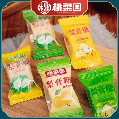 工厂-批发散称小袋包装润薄荷味砂板喉百草颗粒大板块手工梨膏糖   60斤