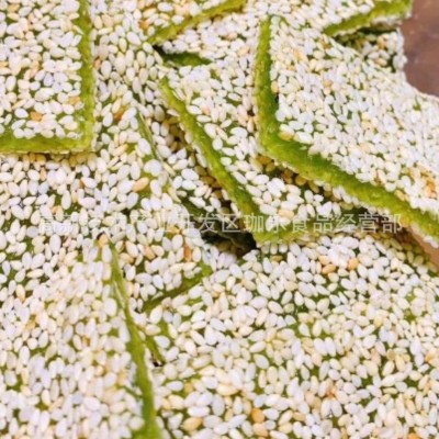 板子牛皮糖 小白芝麻 超薄均匀 净重36.5斤每箱 抹茶味 源头货源 2箱图2