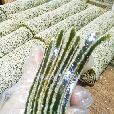 板子牛皮糖 小白芝麻 超薄均匀 净重36.5斤每箱 抹茶味 源头货源 2箱图3