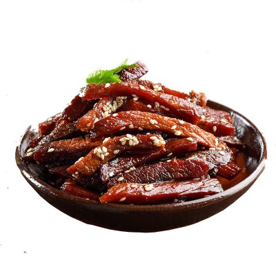 老四川麻辣牛肉干卤味零食即食五香牛肉干批发代发酱牛肉休 闲零食2袋图2