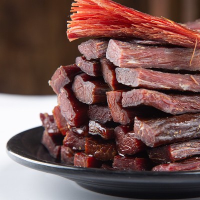 四川特产牛肉类风干卤香休闲零食OEM/ODM代加工 即食小包装牛肉干2袋图4