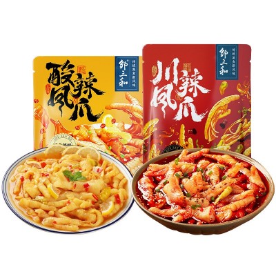 邹三和1000g无骨鸡爪蒜香柠檬酸辣去骨麻辣凤爪宿舍解馋休闲零食1g图4