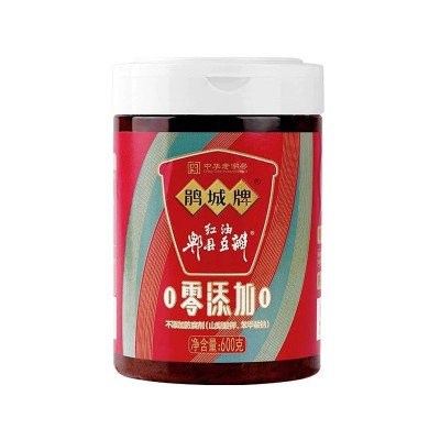 批发鹃城牌四川郫县豆瓣酱豆瓣600g瓶装一级红油黑豆瓣酱川菜调味2瓶图5