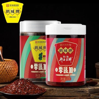 批发鹃城牌四川郫县豆瓣酱豆瓣600g瓶装一级红油黑豆瓣酱川菜调味2瓶图2