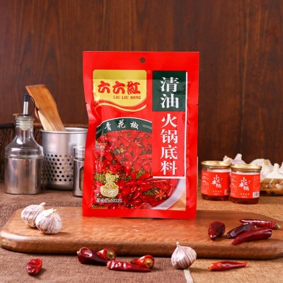 六六红厂家直发 清油火锅底料200g/袋 青花椒麻辣火锅底 料批发3袋图2