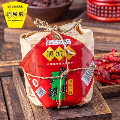 批发鹃城牌特级郫县豆瓣酱1kg纸包 3年精酿家用炒菜正宗四川特产1个图2